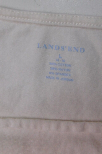 Land's End Women's White Sleeveless Cotton Top Size L 14-16 - Picture 4 of 4
