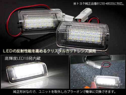 2x White 18 LED Side Door Courtesy Lights For Toyota/Sienna/Camry/Avalon/Tundra - Picture 12 of 12