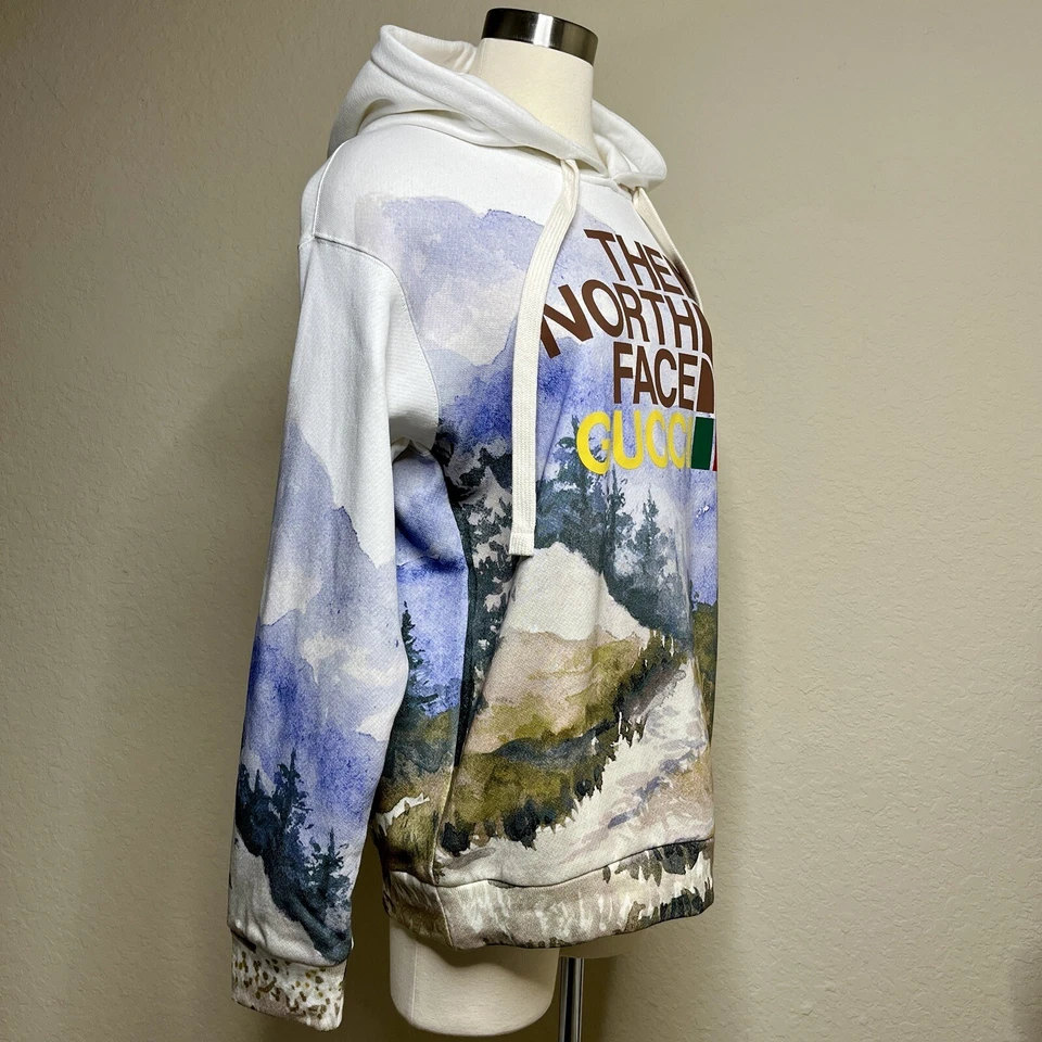 GUCCI x The North Face Forest Sudadera Talla XS 672474 Sudadera con Capucha Logo Algodón Top Foto 2 de 4
