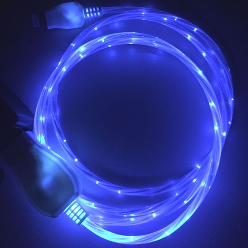 LED LIGHT-UP USB Data Cable charger FOR Apple iPhone X 8 7 6 5 4s MICRO B C - Picture 18 of 30