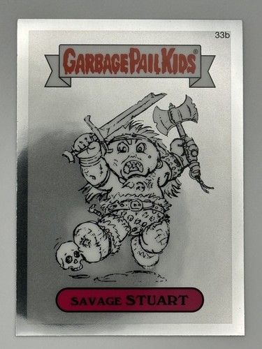 2013 Topps Garbage Pail Kids Chrome Series 1 Pencil Art #33b SAVAGE STUART - Picture 1 of 2