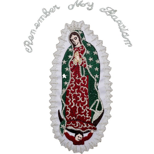 Bebé Niño Niña Niño Pequeño BABERO MANTA PAÑAL Bordado Guadalupe - Imagen 17 de 27