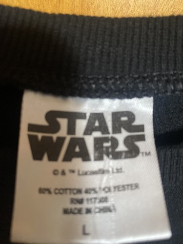 Star Wars Darth Vader Christmas Crewneck Sweatshirt Black Big Boys Size Large - Picture 4 of 4