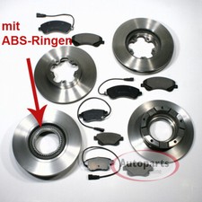 Bremsscheiben Ø 288 mm + Beläge Warnkabel vorne hinten für Ford Transit Tourneo