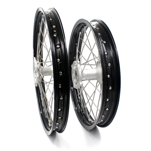 KKE 21/19 Cast Wheels MX Rims Fit Honda CRF450L CRF450X CRF250RX CRF450RX Silver - Picture 3 of 16