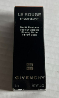 Givenchy Le Rouge 09 Sheer Velvet Blurring Matte Vibrant Color Lipstick 0.12oz