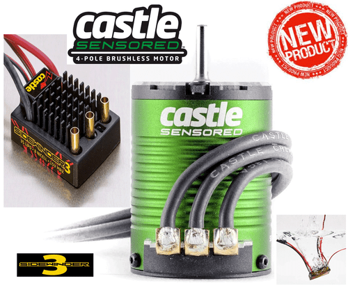 Castle Creations SV3 Waterproof 12v ESC w/ 1406-7700kV Sensored Brushless Motor - Picture 1 of 4