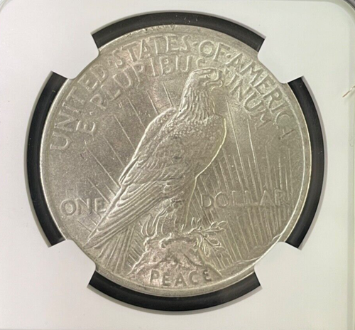 1922 P Peace Dollar 1$ NGC Mint Error AU-58 Obverse Struck Thru, Very Prominent - Picture 4 of 4