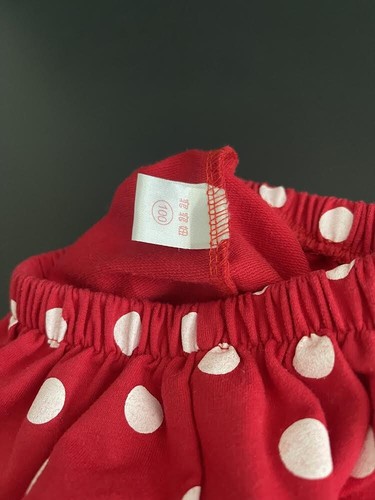 Baby Mädchen Größe 100 rote Blüher mit weißen Tupfen & Beinöffnungen mit Rüschen - Bild 8 von 10