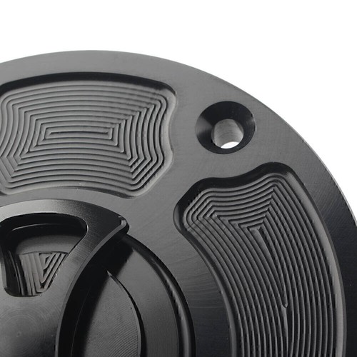 Motorbike Alu Fuel Gas Tank Cap Cover Protector Black For Kawasaki ZX10R ZX9R - Picture 12 of 12