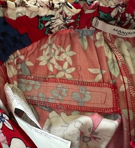 MANGO BASICS WOMEN Floral  Print PAPERBAG MODEL  VISCOSE PANTS SIZE XXS - Picture 6 of 10