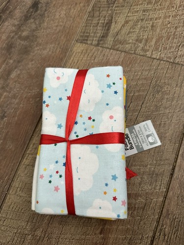 5 Piece Fat Quarter Bundle 18in By 21in Smiles Sunshine Clouds Preschool - Picture 4 of 6