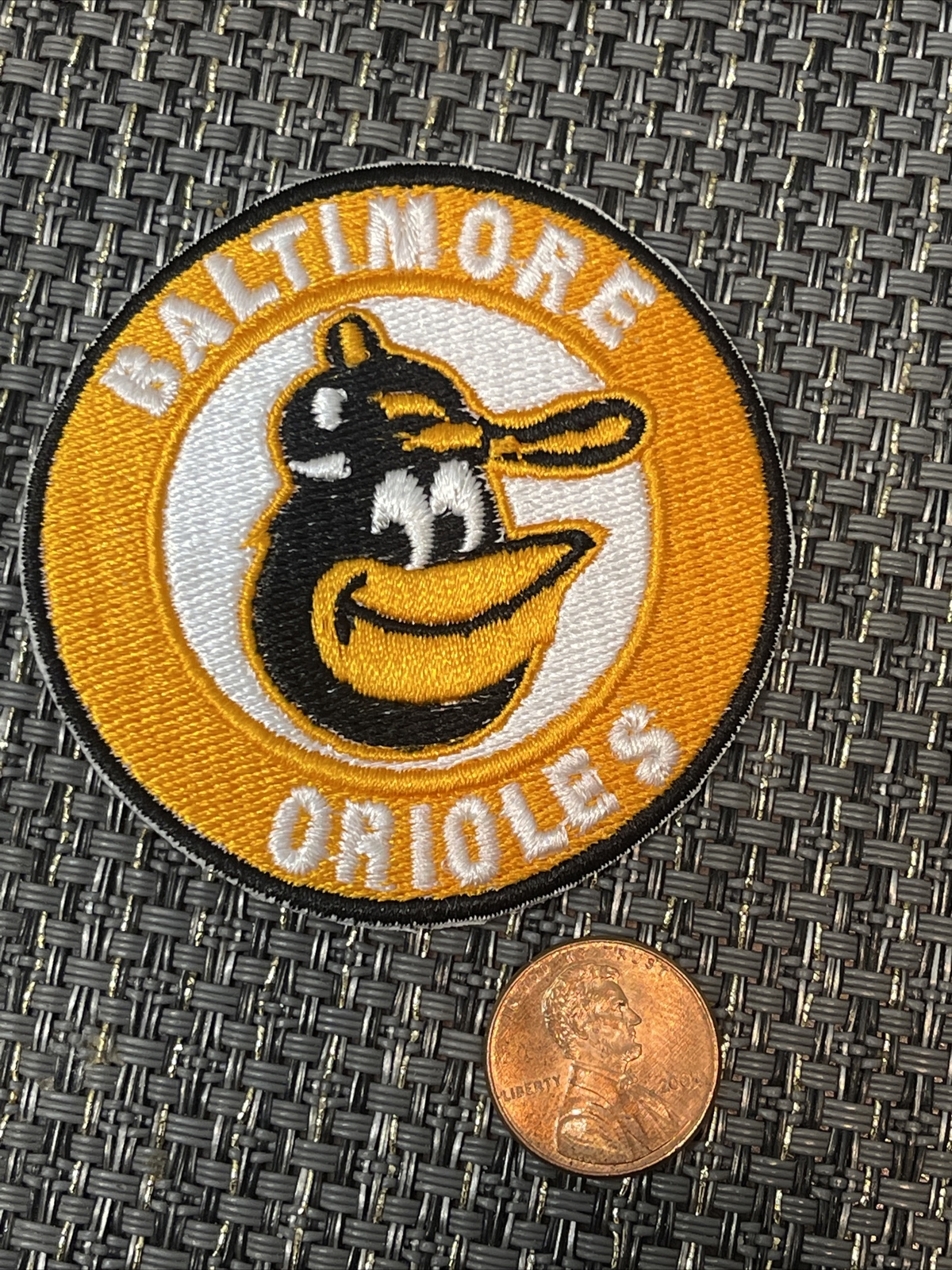 BALTIMORE ORIOLES vintage MLB iron on patch 2.5” X 2.5”