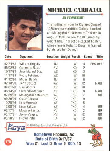1991 Kayo Boxing complete your set you Pick 1 - 250 - Picture 333 of 467