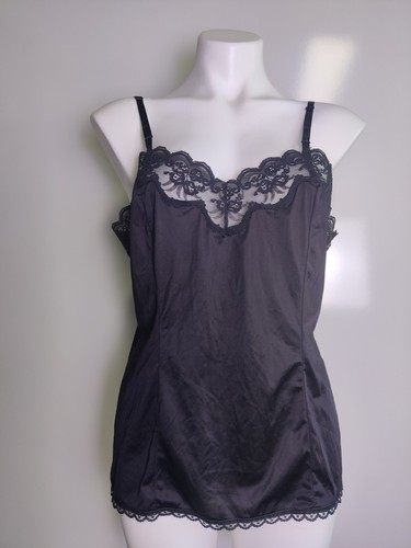 Vintage Esteem For Sheer Comfort Medium USA NWOT Black Nylon Sexy Lace 