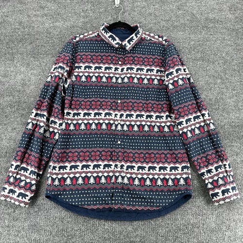 Chubbies Shirt Men Medium Flip It Reverse It Snap Pearl Western Aztec Reversible - Picture 2 of 14