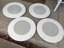 Lote de 4 cubiertas de altavoz de techo de metal vintage parrilla deflector MCM redondo