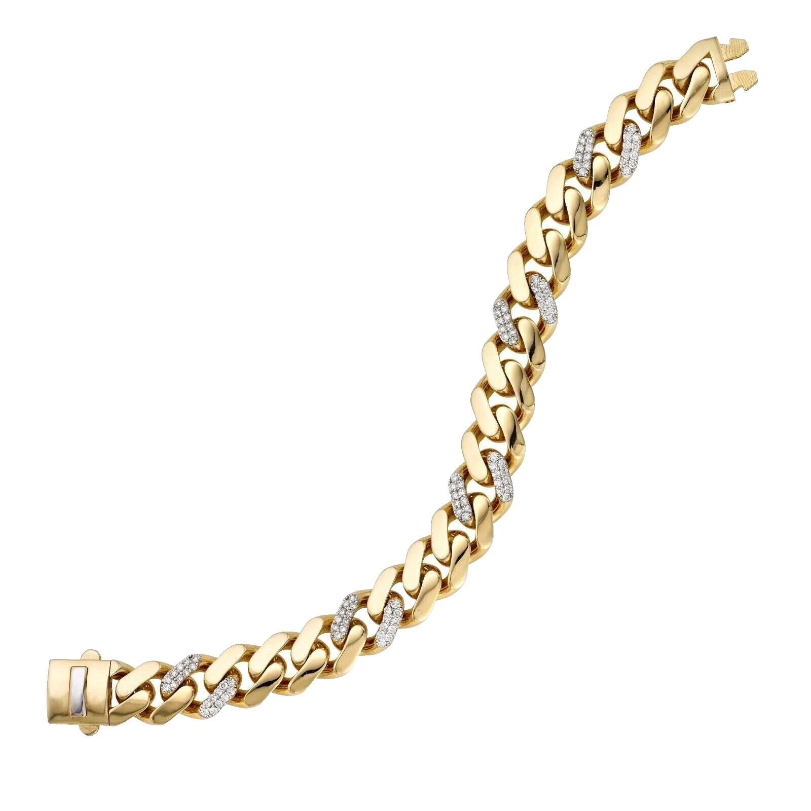 14k Yellow Gold Diamond Chains for Men