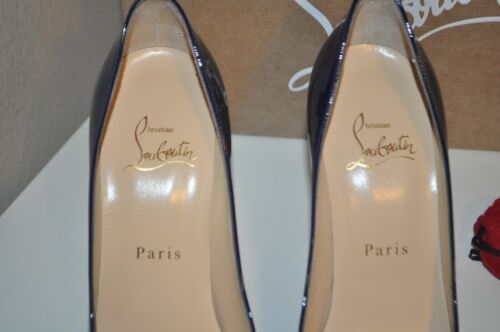 Christian Louboutin DECOLLETE 100 Purple Pop Patent Pointy Pumps Heel Shoe 35.5 - Picture 4 of 8