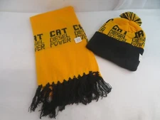 CAT DIESEL POWER Winter Hat Ski Toque Pom Pom Knit Caterpillar Equipment Vintage