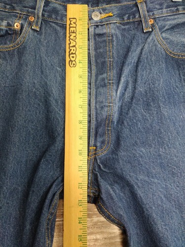 Vintage LEVI'S 501 Jeans Adult SIZE* Blue Button Fly 38x38 Y2K L5155 537303 - Picture 7 of 10