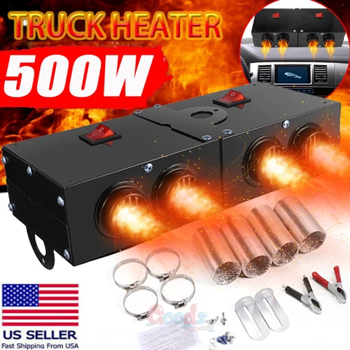 500W Portable Electric Car Heater 12V DC Heating Fan Defogger Defroster Demister