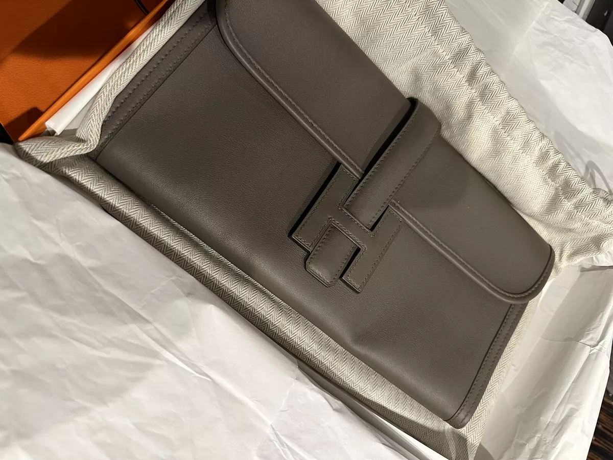 Hermes Jige Elan 29 H clutch in Gris Étain