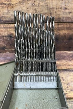 Machinist Tools VINTAGE Steel Drill Gauge Index & Union HS Bits #1-60 HUOT