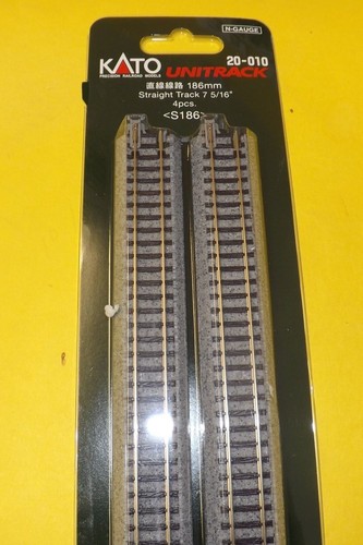 yKATO UNITRAK 186 MM STRAIGHT TRACK (4 PCS) 20-010 - Picture 2 of 2