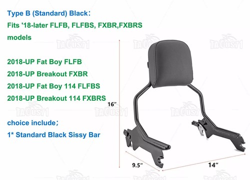 HOLDFAST For 18-24 FLFB FLFBS FXBR FXBRS Sissy Bar Backrest Docking Hardware - Picture 1 of 8