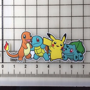Pokemon-Charmander-Squirtle-Pikachu-Bulbasaur-7-034-Wide-VInyl-Decal-Sticker-BOGO