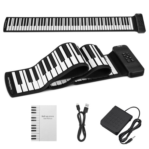 POGOLAB Mini 88 Key Foldable Keyboard Piano with Sustain Pedal Gift for Beginner - Picture 10 of 14