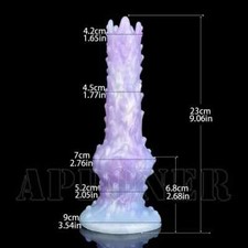 Ovipositor Dildo with 5Eggs 9inch Knotted Silicone Dildos Inflatable Dildo Toys