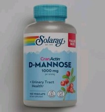 Solaray D-Mannose CranActin Cranberry Extract 1000mg w/ Vit C  - Exp. 10/27
