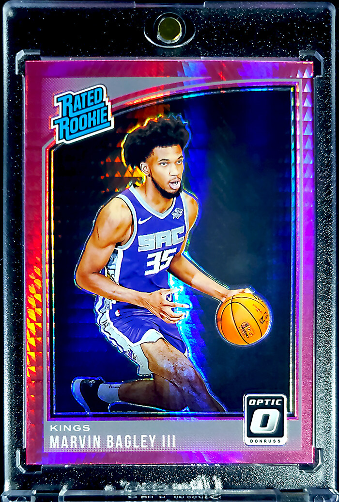 2018-19 DONRUSS OPTIC MARVIN BAGLEY III PINK HYPER PRIZM RC #168 KINGS ROOKIE
