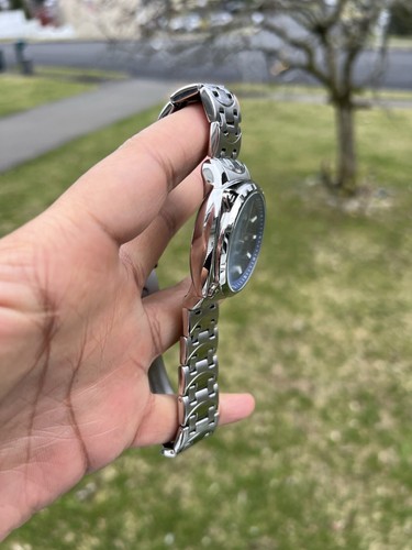 Marc Ecko Men's The McQueen Stainless Steel Square Dial 42mm Watch (Blue/Silver) - Foto 10 di 12