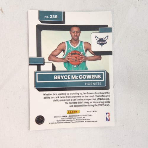 2022-23 Donruss Optic Bryce McGowens RC Rated Rookie Silver Holo Prizm #239 SP - Picture 6 of 6