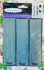 NEW! BIRTHDAY Darice Embossing Essentials Folders 3 celebrate balloon celebrate 