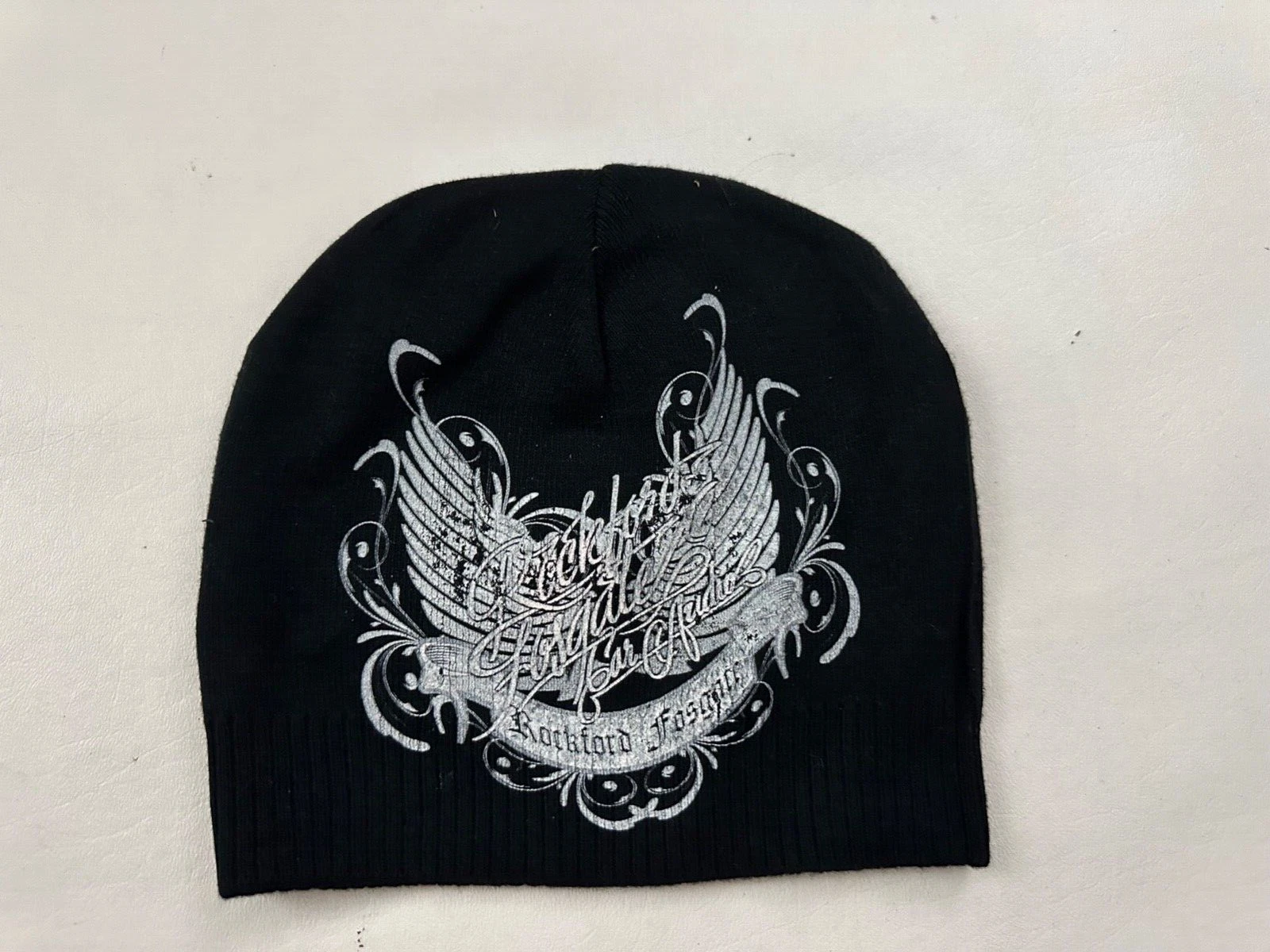 Rockford Fosgales Logo Knit Black Beanie One Size
