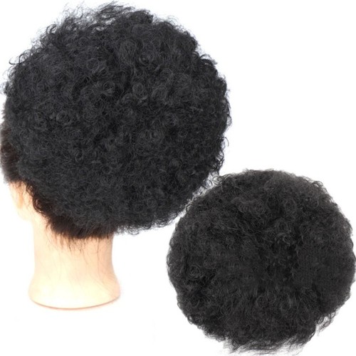 Short Curly Chignon Synthetic Chignon Afro Puff Hair Bun Drawstring Ponytail - Picture 14 of 33