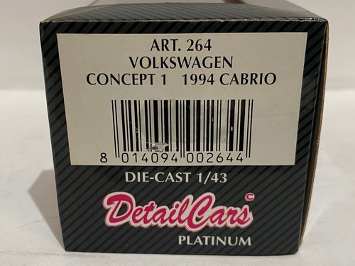 DETAIL CARS Volkswagen Concept 1 1994 Cabriolet 1:43 Diecast Modelcar - Picture 5 of 6