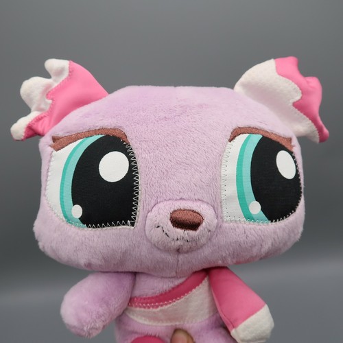 Littlest Pet Shop Plush Wackiest Dog Purple Pink Stuffed Animal Hasbro Big Eyes - Picture 6 of 6