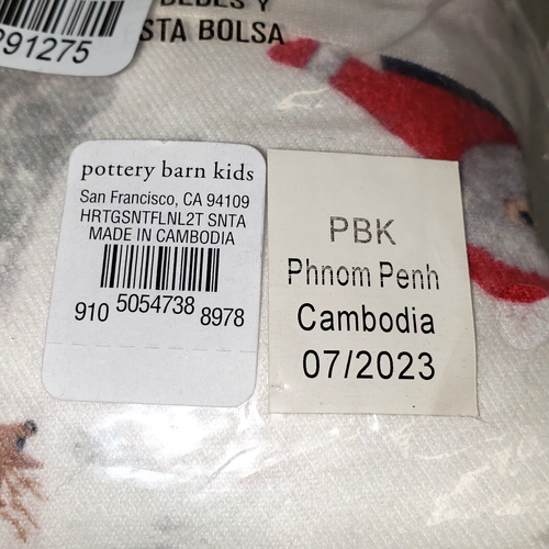 Pottery Barn Kinder Pyjama Set 2T Santa Weihnachten Heritage Flanell NEU $ 49 - Bild 2 von 4