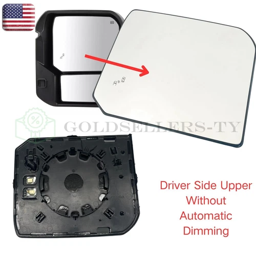 Driver Side Upper Tow Mirror Heated Blind Spot for Toyota Tundra 2022-2024