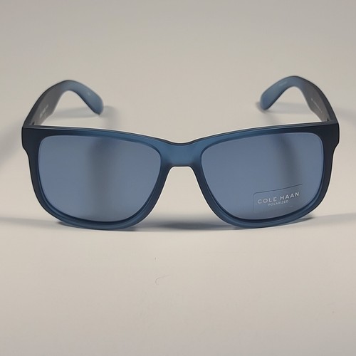 Cole Haan CH8503 420 Square Polarized Sunglasses Matte Blue Fade Blue Lens 55mm - Picture 3 of 9