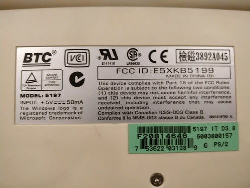 Tastatur BTC 5197 Layout Italien PS/2 Stecker gebraucht getestet und FUNKTIONIERT ! ! - Bild 3 von 5