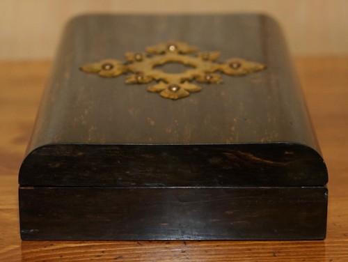 EXQUISITE EDWARD & JONES COROMANDEL WOOD CRIBBAGE SET DE LARUE & CO CARDS - Picture 10 of 24