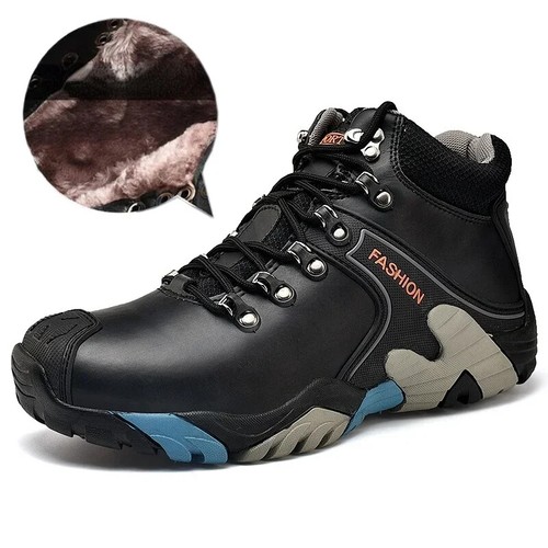 Stivali da neve uomo outdoor alpinismo antiscivolo isolamento scarpe cotone peluche - Foto 21 di 23
