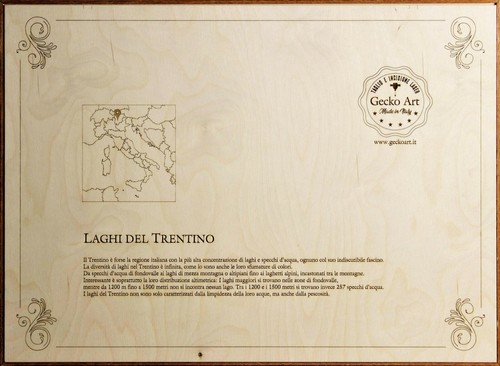 Trentino Seen Karte Karte 3D Modernes Bild Map Chart | www.geckoart.it - Bild 2 von 30