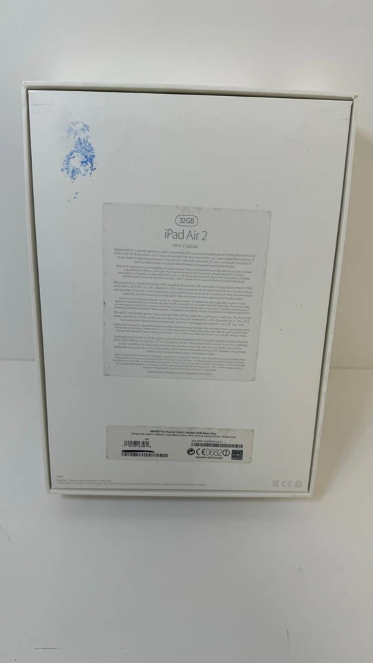 Caja Original Vacía Apple Ipad Air 2 32Gb Wifi + Celular A1567 Gris Espacial - Imagen 2 de 3